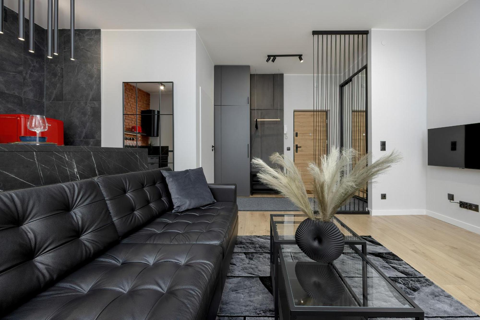 Exclusive Grey And Red Apartment In Warsaw Center By Noclegi Renters Buitenkant foto