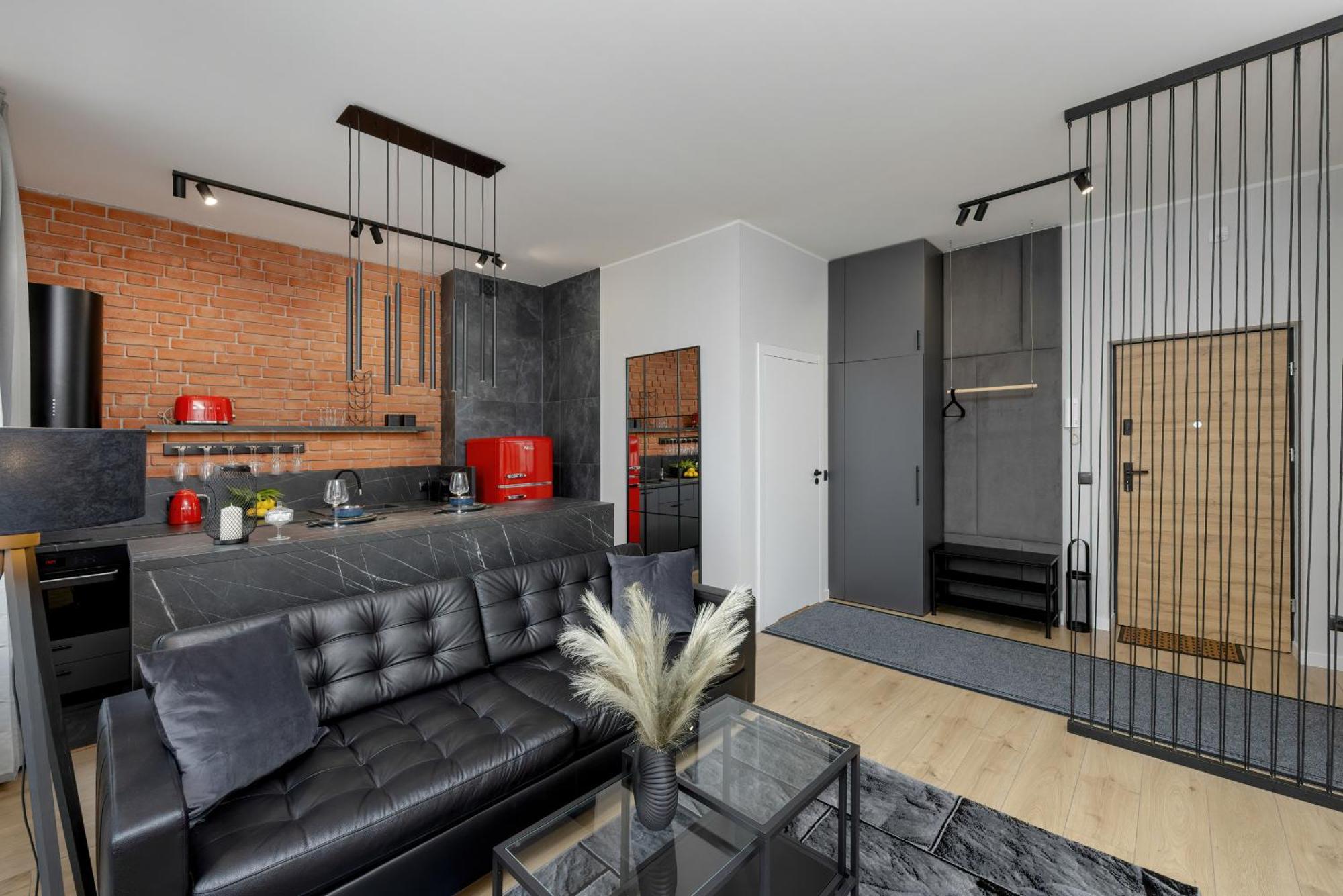 Exclusive Grey And Red Apartment In Warsaw Center By Noclegi Renters Buitenkant foto
