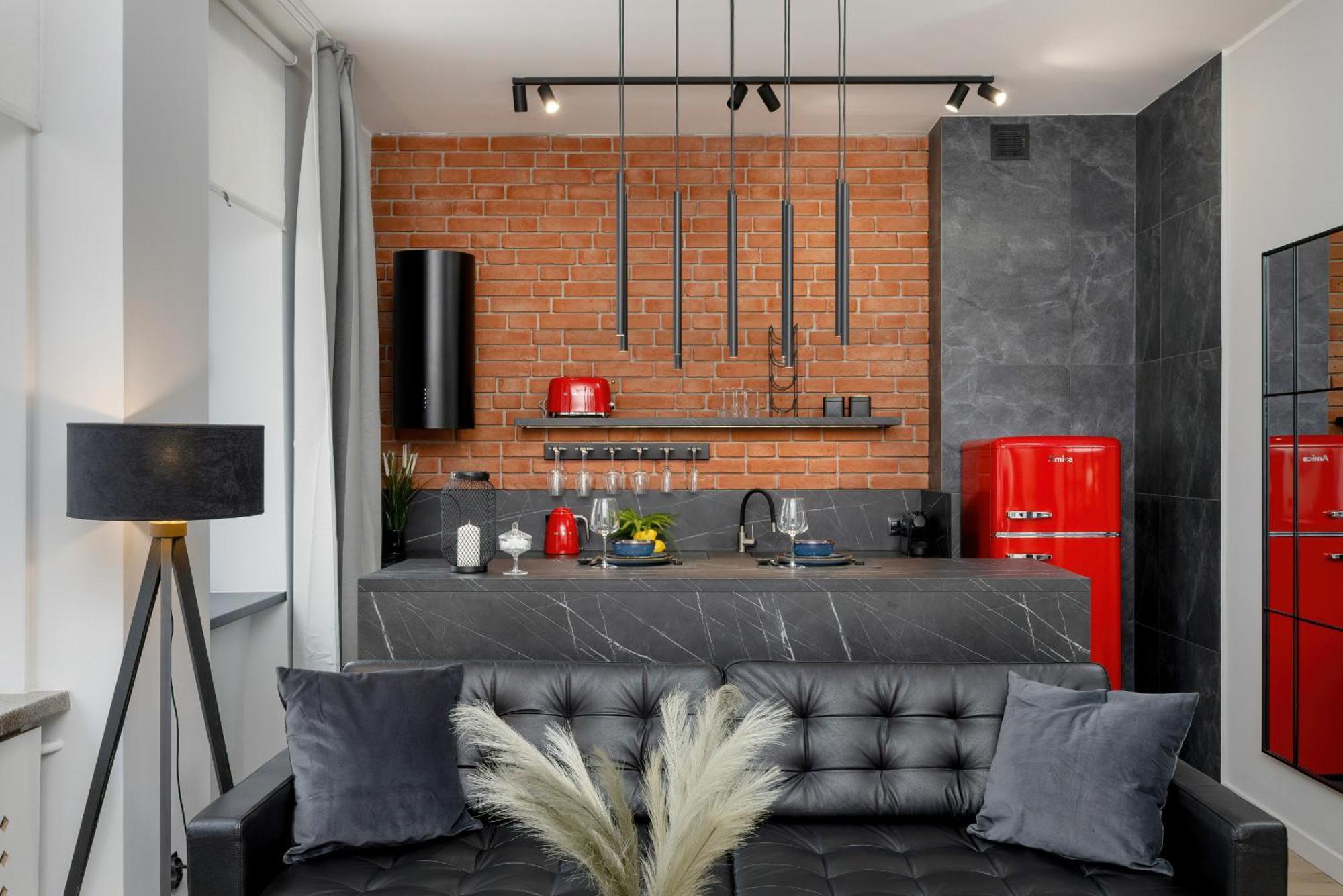 Exclusive Grey And Red Apartment In Warsaw Center By Noclegi Renters Buitenkant foto