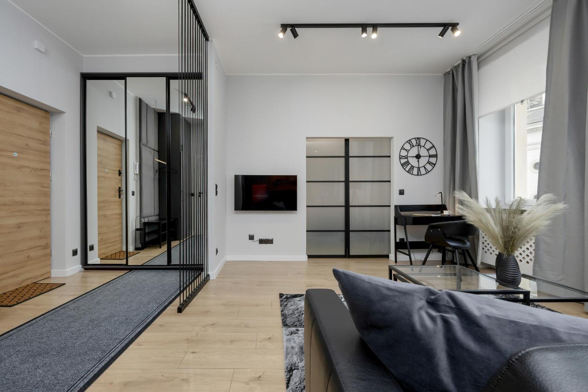 Exclusive Grey And Red Apartment In Warsaw Center By Noclegi Renters Buitenkant foto