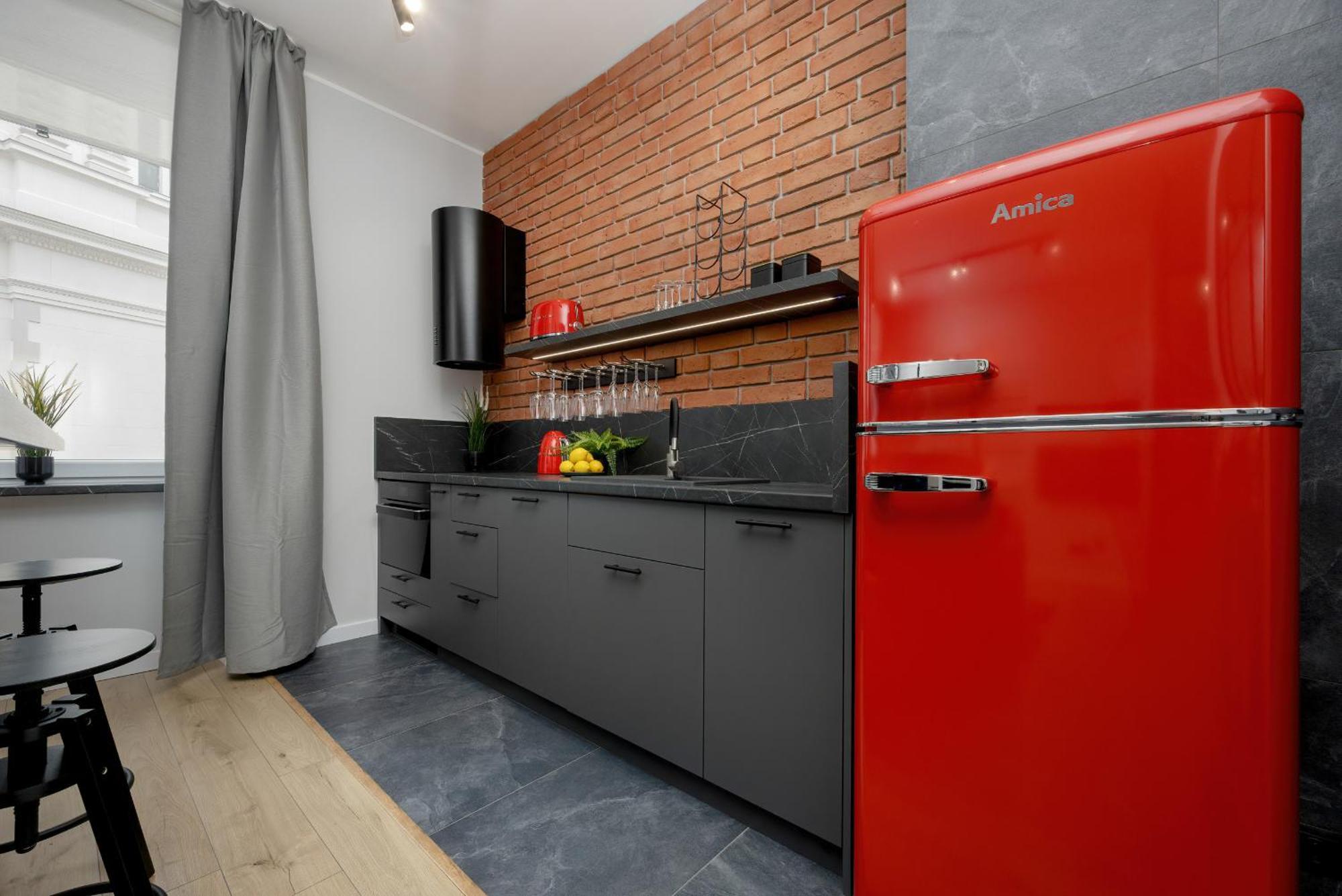 Exclusive Grey And Red Apartment In Warsaw Center By Noclegi Renters Buitenkant foto