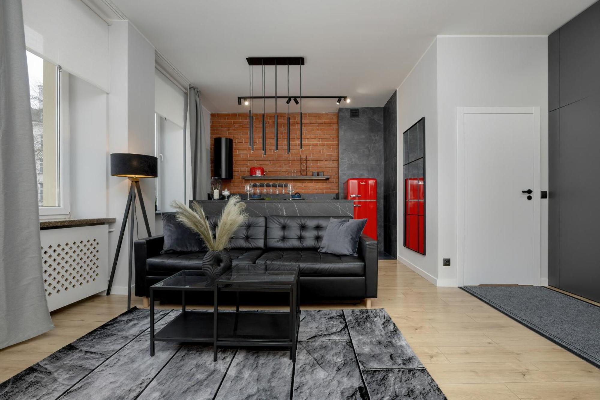 Exclusive Grey And Red Apartment In Warsaw Center By Noclegi Renters Buitenkant foto